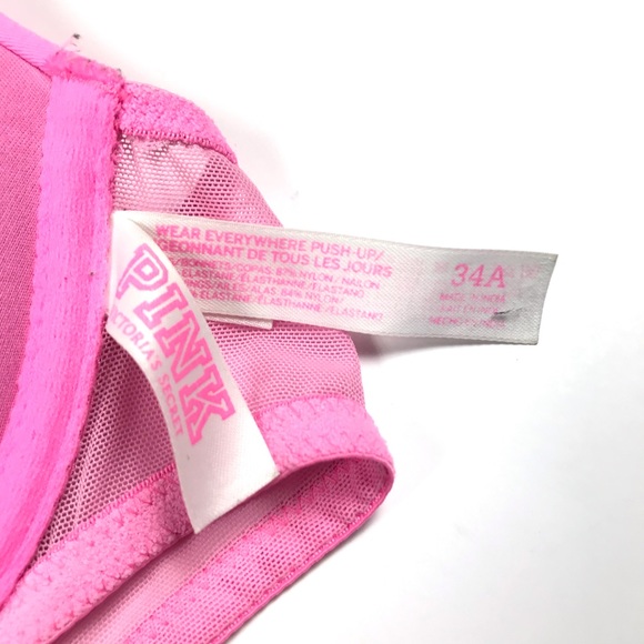 PINK Victoria’s Secret Push Up T-Strap Bra 34A - Picture 6 of 8